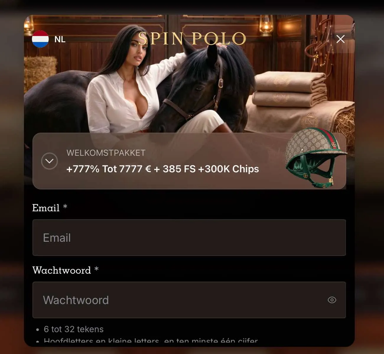 Spinpolo Casino login en registratie